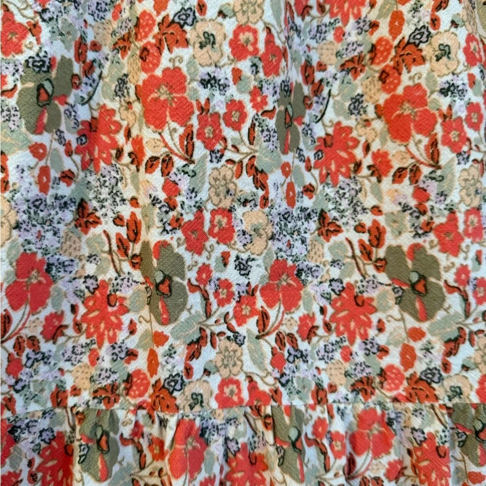 Universal Thread Green and Coral Maxi Skirt - Picture 3 of 4